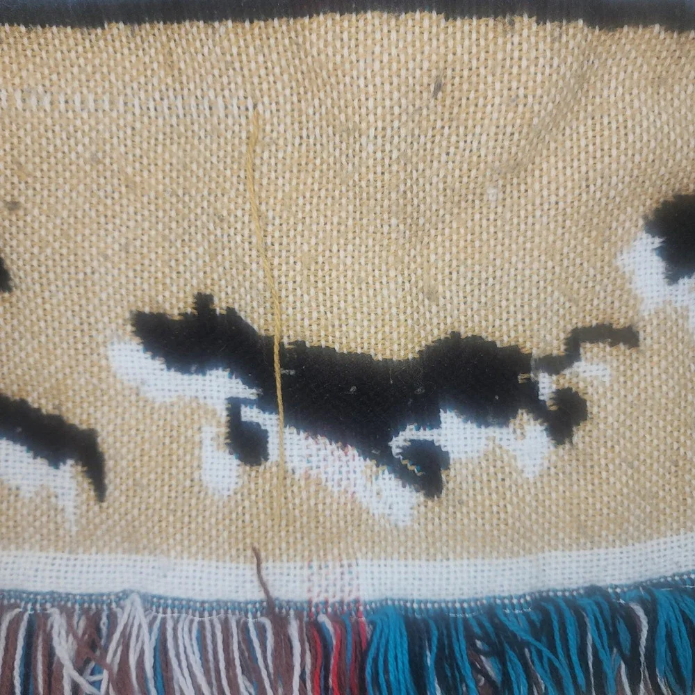 Scooby-Doo Woven Tapestry Throw Blanket Unisex OS Tan Good Vintage Fringed 90s